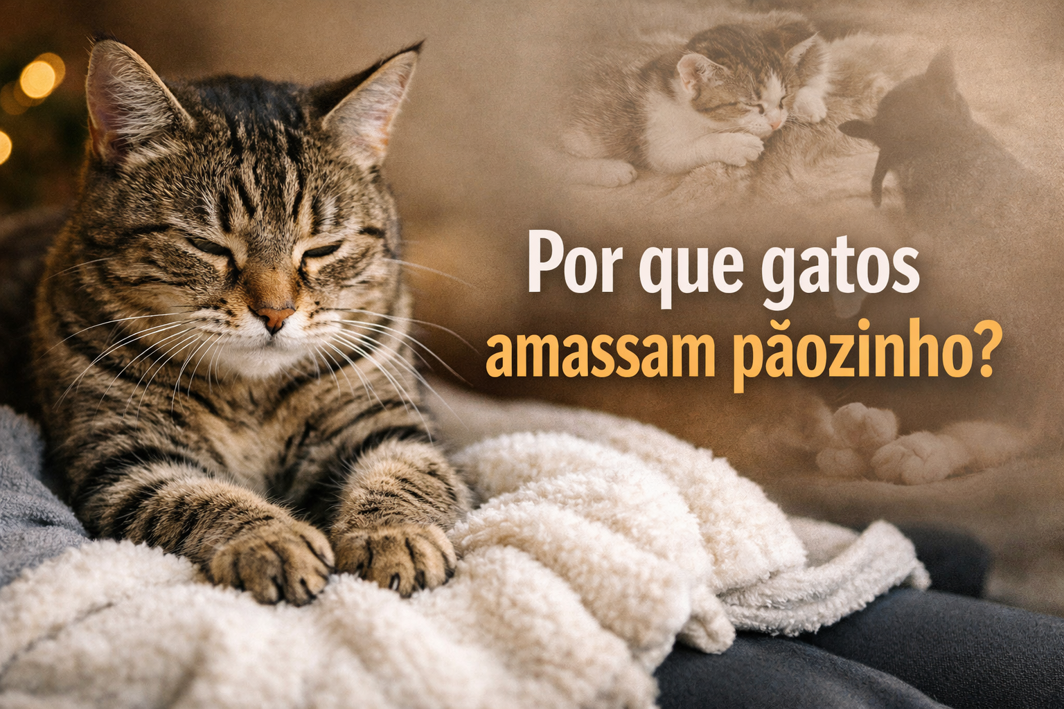 Por que gatos amassam paozinho