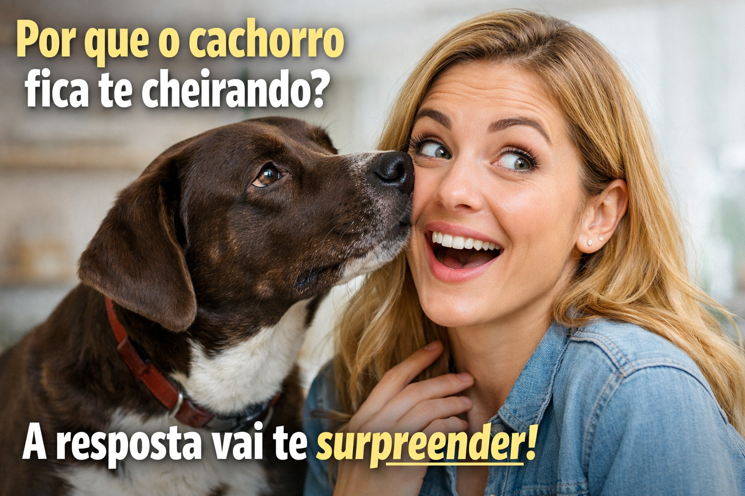 Porque o cachorro fica te cheirando.