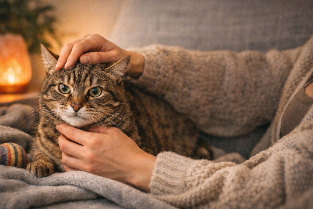 como acalmar um gato agitado
