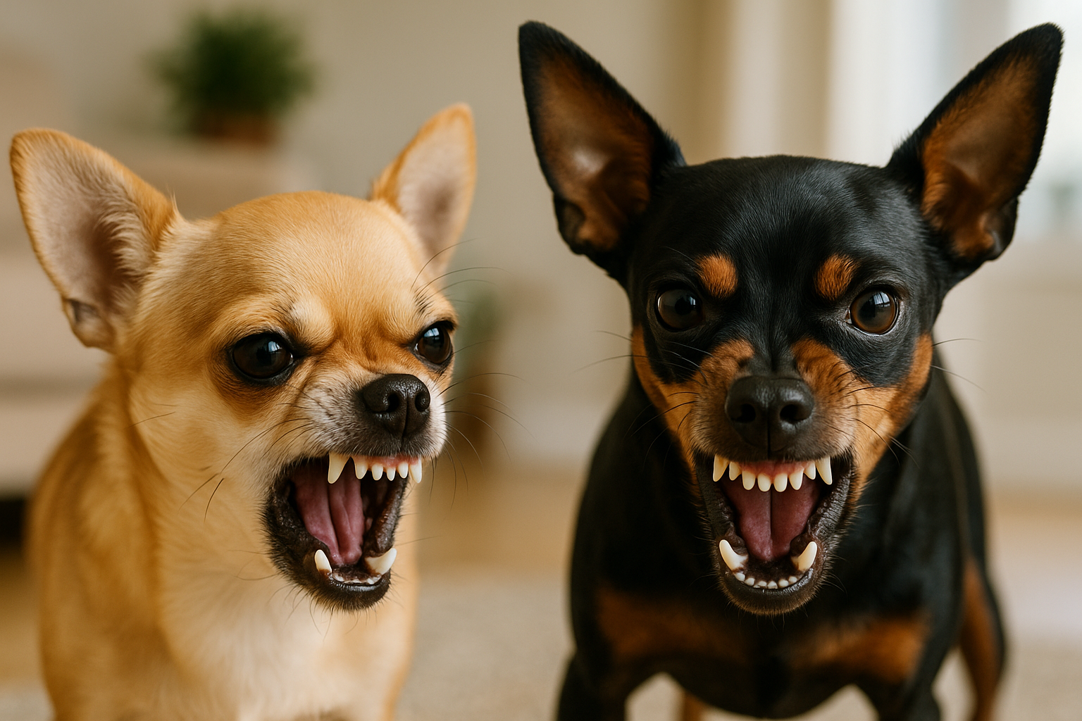 cães pequenos bravos