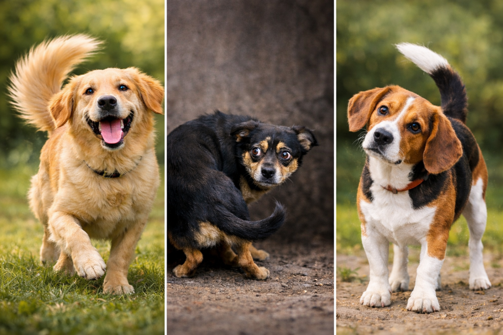 como interpretar o movimento da cauda dos cães