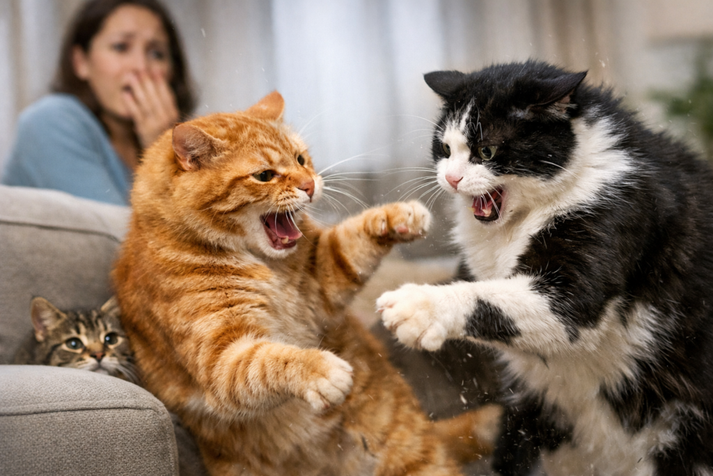 Briga entre gatos
