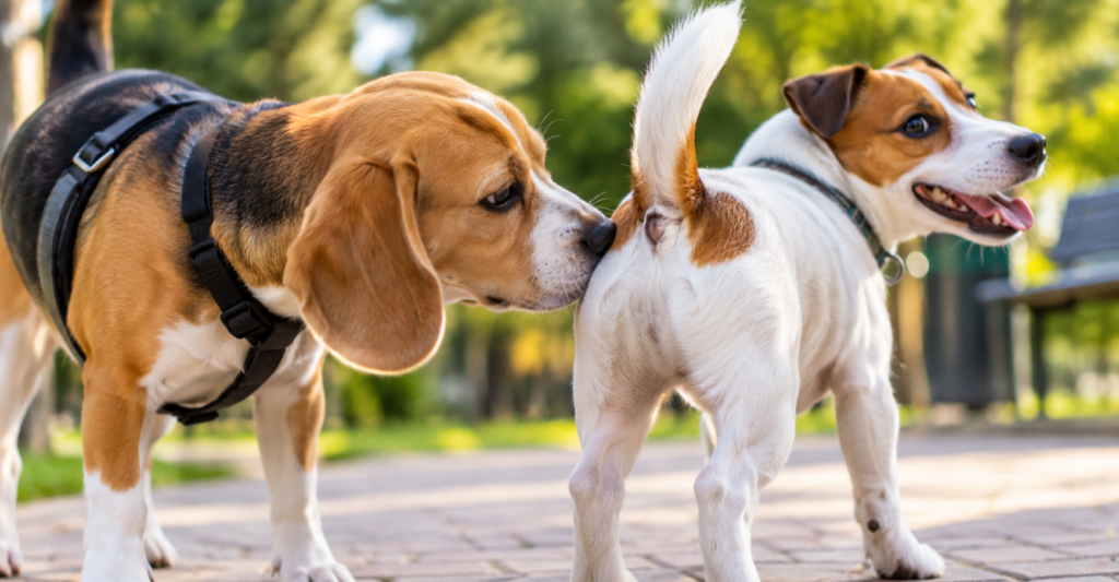 Por que cachorros cheiram o traseiro uns dos outros