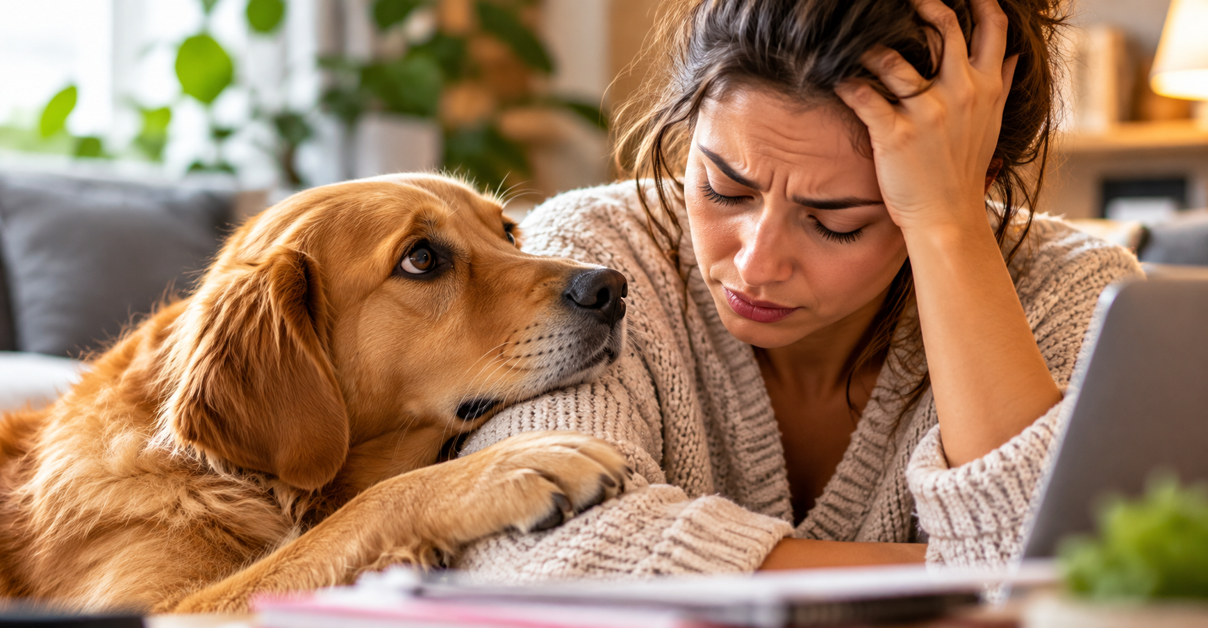 cachorro sente o estresse do tutor