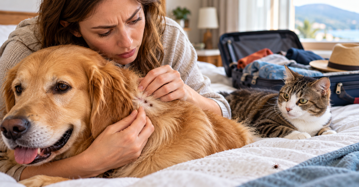 carrapatos após viagem com pets